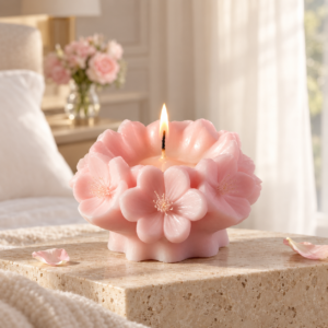 3D Sakura Blossom Soy Wax Aromatherapy Candle