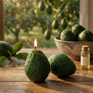 Avocado Shaped Beeswax Candle