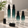 Blue Mini Square Glass Perfume Spray Bottles