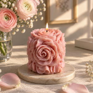 Rose Cube Floral Soy Wax Candle
